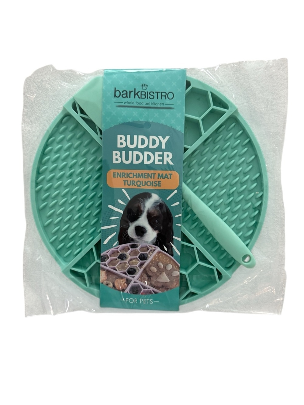 BarkBistro Buddy Budder Enrichment Lick Mat - Turquoise